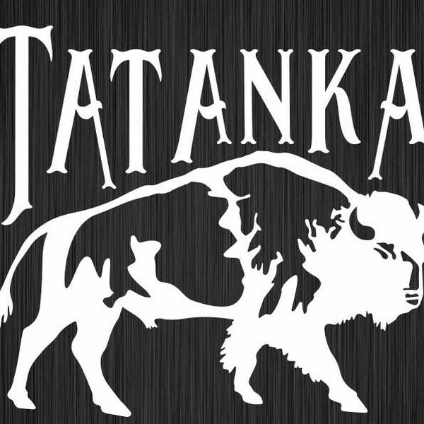Lot de 2 autocollants en vinyle amérindiens Tatanka Bison Buffalo Decal