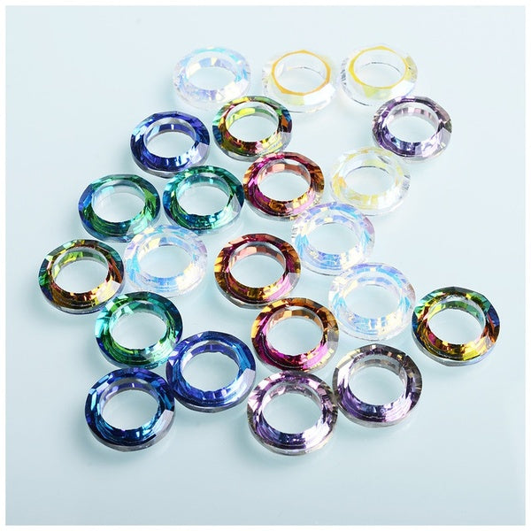 New DIY Large Hole Bead 18mm Big Hole Crystal Glass Round Beads For Jewelry Making Accessories Wholesale Matron Inn