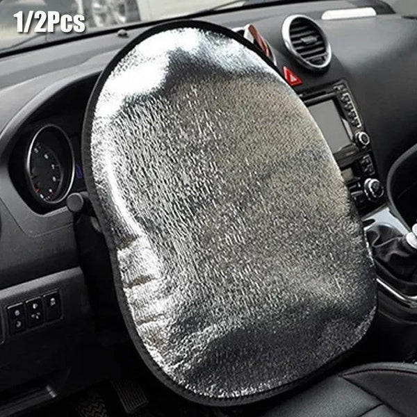 1-2Pcs Car Steering Wheel Sun Shield Steering Wheel Cover Cars Sunshade Sun Protection and Heat Insulation Car Supplies