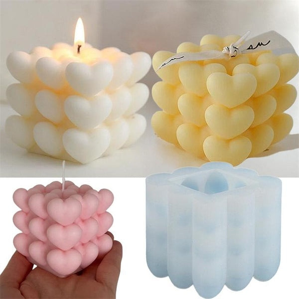 DIY Heart Love Shaped Bubble Silicone Molds