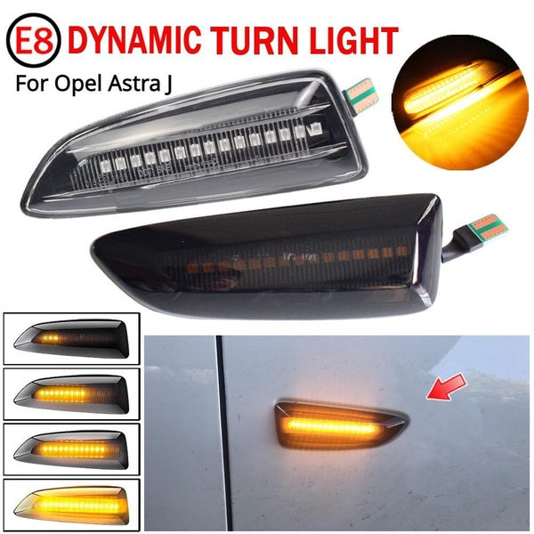 2pcs LED Dynamic Turn Signal Light Side Marker Lamp for Opel for Vauxhall Astra J K Crossland X Grandland Insignia B Zafira C