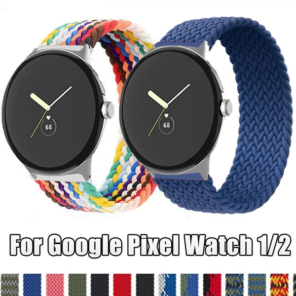 Nylon Band for Google Pixel Watch - Pixel Watch 2 Braided Elastic Nylon Band Accessories for Smartwatch Pixel Watch Active Strap Belt Bracelet（1pcs B
