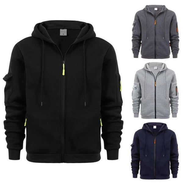 Men's Casual Baseball Jacket Zipper Cardigan Sports and Casual Fashion Coat