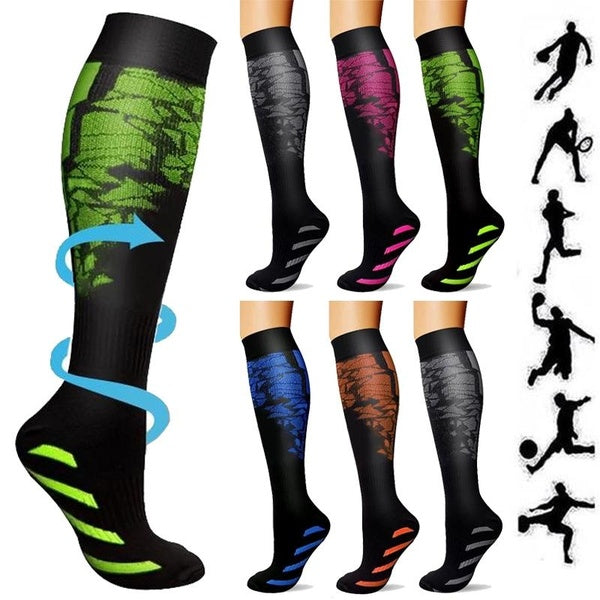 3 Pairs Compression Socks For Women And Men, Support Knee High Socks 15-20 Mmhg Compression Socks For Nurses,Athletic,Flying