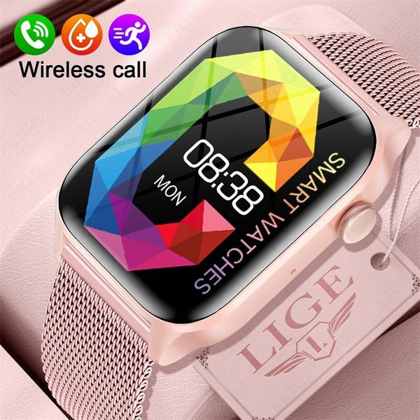 2024 nouvelles femmes montre intelligente hommes 1.85 "écran couleur tactile tracker d'activité appel Bluetooth montre intelligente dames Smartwatch