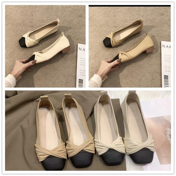 Sandales à chaussures simples chaussures pour femmes coupe peu profonde bout carré chaussures Mary Jane chaussures plates respirantes