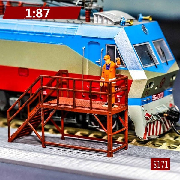 1:87 HO Scale Boarding Ladder Model Station Venue Building Train Scene Railway Accessories