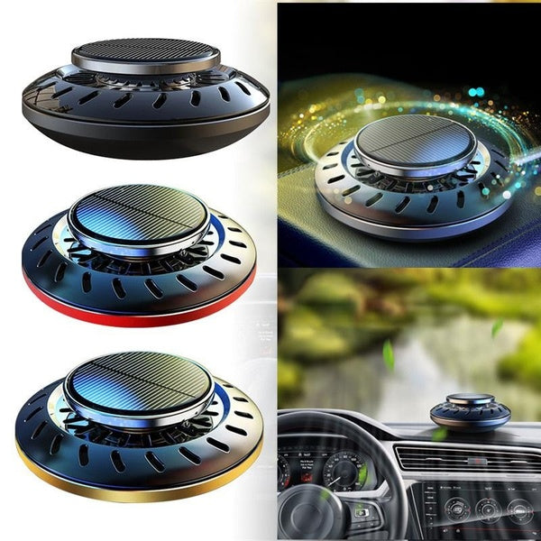 Car Solar Rotating Aroma Diffuser Auto Deodorant Air Freshener