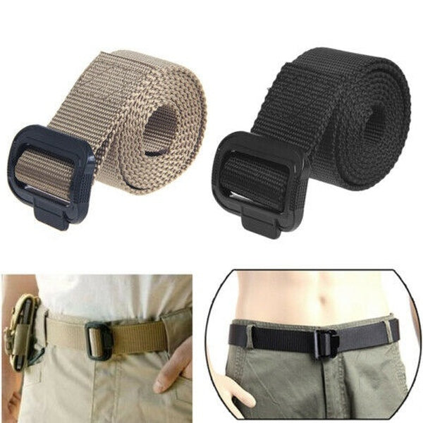 Military Men Outdoor Hiking Sports Waistband Cool Army Nylon Buckle Belt Healthy []