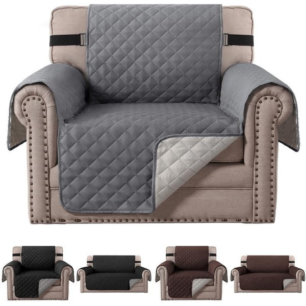 Universal Recliner Chair Cover for Dogs Pet Water Repellent Sofa Cover Chair Slipcover Washable Anti-Slip Furniture Protector Soft Quilted Seat Cover