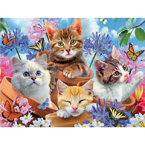 DIY 5D Cat Diamond Painting Full Drill with Number Kits Home and Kitchen Fashion Crystal Rhinestone Cross Stitch Embroidery Paintings Canvas Pictures