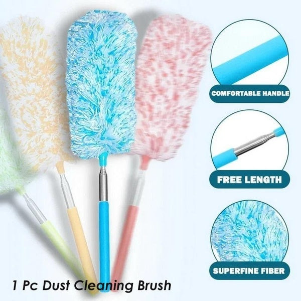 1 Pc Washable Dusting Brush Extendable Cleaning Tool Brush Home Microfiber Duster