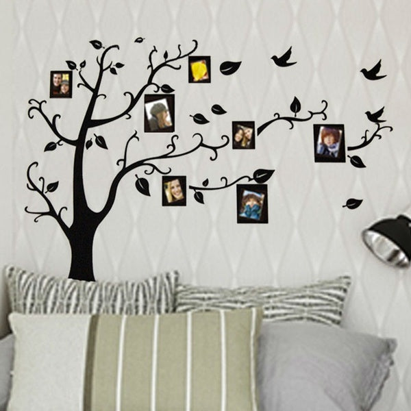 1set=2pcs180X250cm black Photo frame family tree sweet memory Wall Sticker Home living room bedroom Wedding decoration HL3D2141