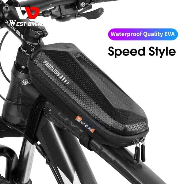 OUEST VÉLO Multifonctionnel Vélo Sac Avant Cadre Top Tube VTT Vélo Sac Étanche EVA Électrique Scooter Vélo Accessoires
