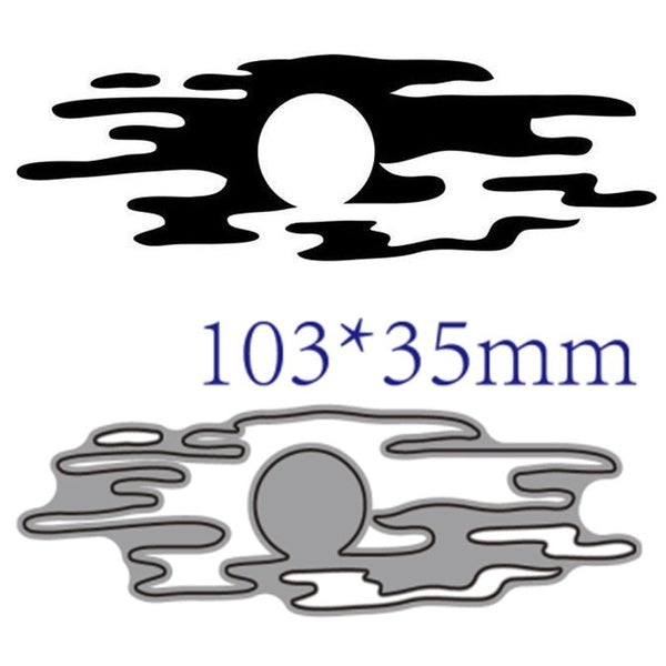 Moon Reflection Decoration Cutting Dies Stencils Sunup Sundown Scrapbooking Embossing DIY Crafts Paper Cards Album Decor Metal Dies Cut