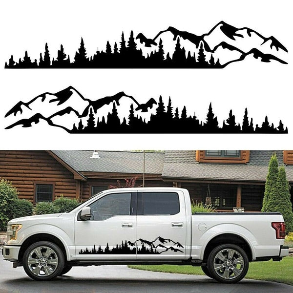 Mountain Decal Tree Forest Vinyl Graphic Custom Sticker For Camper Trailer Truck