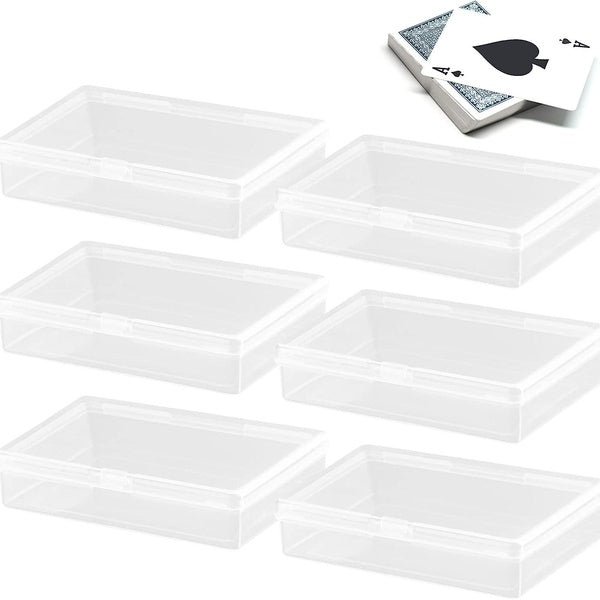 Boîte de rangement vide en plastique, boîte de cartes à jouer, étui à cartes à collectionner, organisateur de stockage de cartes, étui à cartes à col