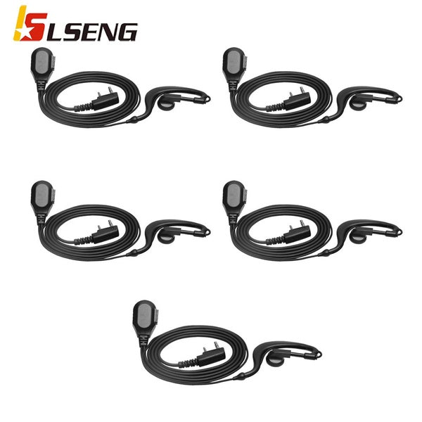 Handheld Walkie talkie headsets Two Way Ham Radio Earpiece Ear Hook Earphone with Mic for BaoFeng UV5R 888S