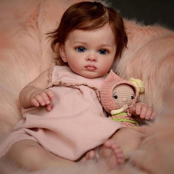 22 Inch Lifelike Reborn Toddler Dolls Full Body Vinyl Silicone Realistic Newborn Baby Doll