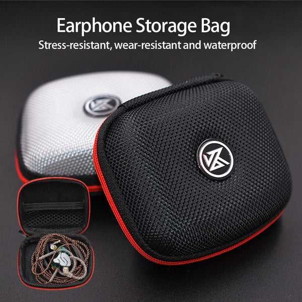 KZ Headphone Headset Earbuds Storage Case Portable Zipper Bag Anti-pressure Wear-resistant Waterproof Earphone Storage Bag.