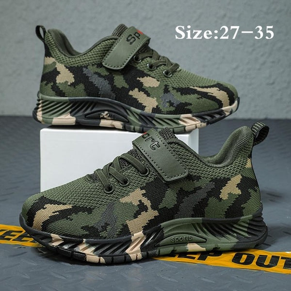 Trend Camouflage Outdoor Shoes for Boys Girls Comforatble Walking Shoes Tennis Running Lightweight Breathable Sneakers for Kids Size 27-39