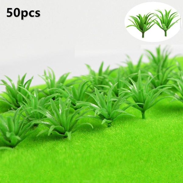 50PCS 3CM Model Tree Bushes Mini Grass Forest Greenery Plants Scale Building Park Garden Miniature Landscape Scenery