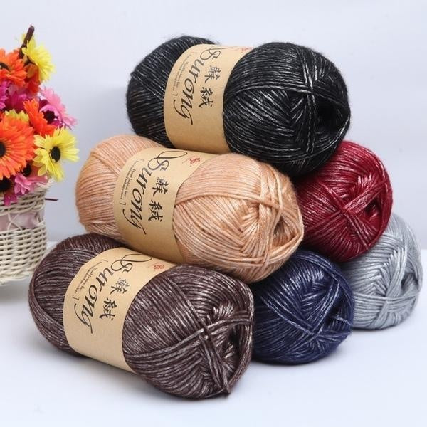 5pcs=500g Silk Cotton Knitting Yarn Crochet Needlework Thick Wool Thread Yarn for Hand Knitting Scarf Sweater Eco-friendly