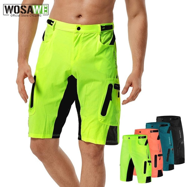 WOSAWE Men's Cycling Shorts Road Bike Bicycle Half Pants MTB Mountain Downhill Quick Dry Bike Shorts