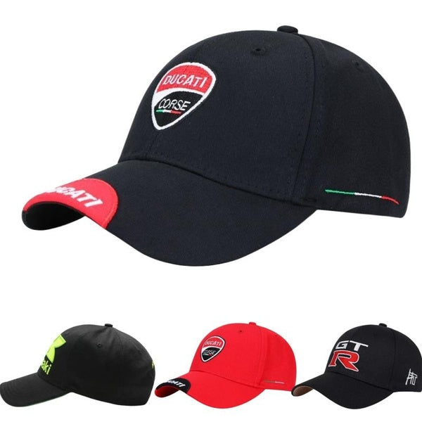 Four Seasons Motorcycle Badge Baseball Cap Fashion Sunshade Hat For Ducati GTR Kawasaki Suzuki and Other Motorcycle Models