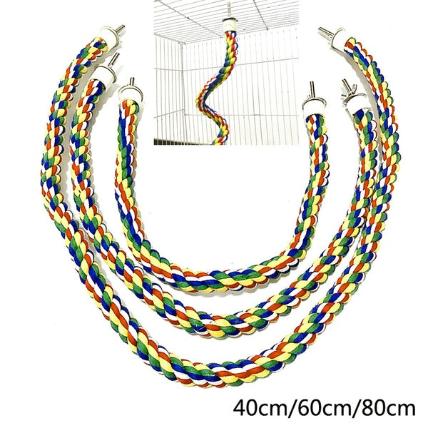 Lovebird Toys Interactive Pet Bird Parrot Rope Comfy Perch Parrot Toys for Cotton Bungee Bird Toy Birds Cage Accessories