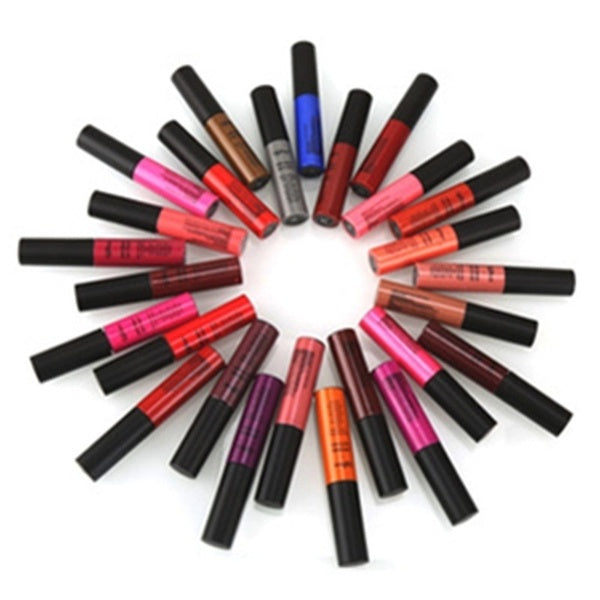 1 PC Qibest 34 Color Choose Moisturizer Waterproof Lipstick Makeup Long Lasting Matte Velvet Dark Color Lip Gloss for Women Girls