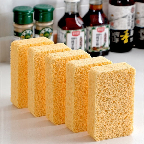 2-4-6-8-10-20pcs Kitchen Wood Pulp Magic Sponge Eraser for Washing Dishes Cooktop Removes Rust Tableware Pan for Home Cleaning Tools