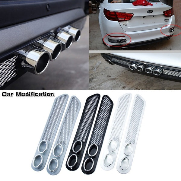 Car Decoration Air Outlet Fake Exhaust Hole Exhaust Tube Modified Tail Throat Exhaust Pipe Shark Gill Simulation Vent