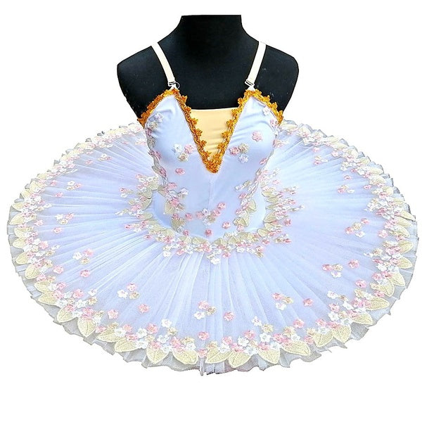 Professional Tutu Ballet Skirts Dance Dress White For Girls Dancer Costume Contemporary Belly Dance Dress For Party Steel loop support