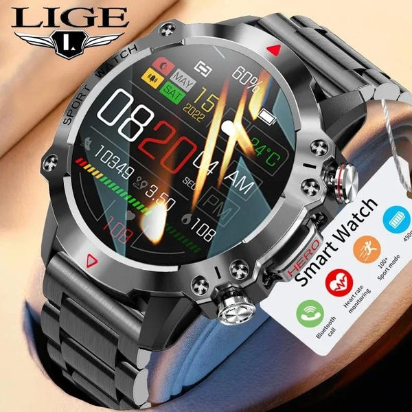 2023 LIGE nouvelle montre intelligente hommes Bluetooth appel Sport Fitness montres étanche moniteur de santé oxygène sanguin Smartwatch homme Reloj