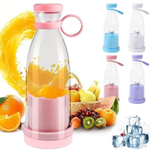 USB Rechargeable Portable Blender Cup 13.3 Oz -380ml Mini Handheld Personal Juicer Cup For Smoothies And Shakes - 6 Blades Powerful Motor Baby Food F