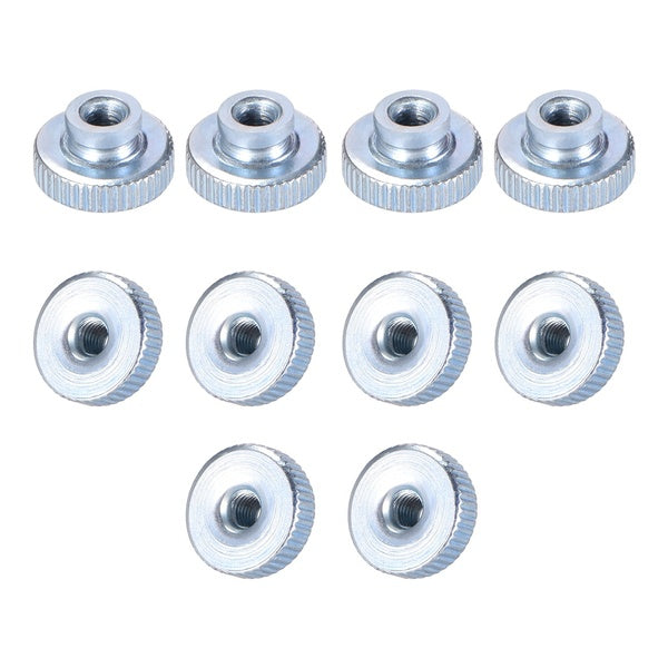 Écrous moletés moletés, boutons ronds M6-M3-M4 avec placage zinc, 10 pièces