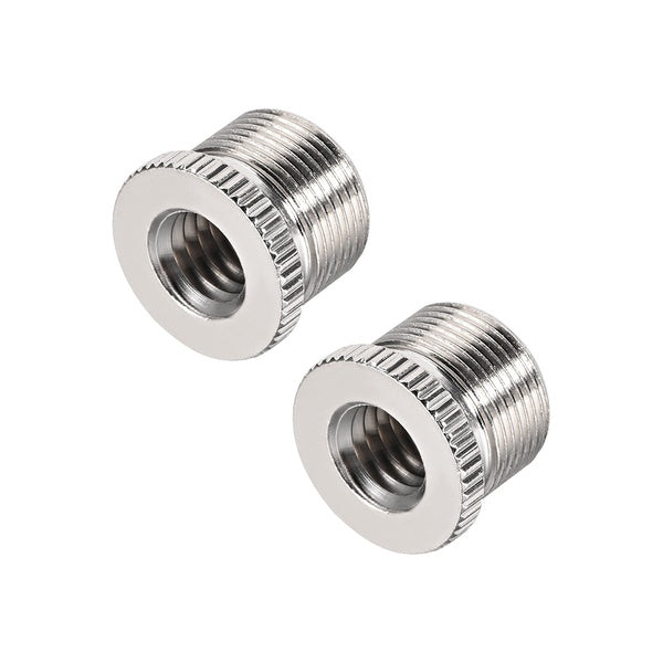 Adaptateur à vis filetée femelle 3-8" vers 5-8" mâle pour pied de microphone cuivre 2 pièces