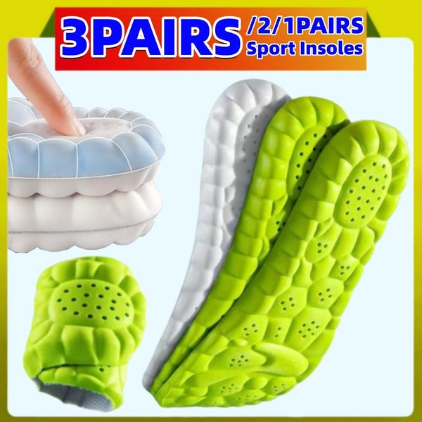 3-2-1 PAIRES 4D Latex Sport Semelles Super Doux Haute Élasticité Coussinets Anti-douleur Déodorant Coussin Arch Support Running Semelles Pied Pour Ho