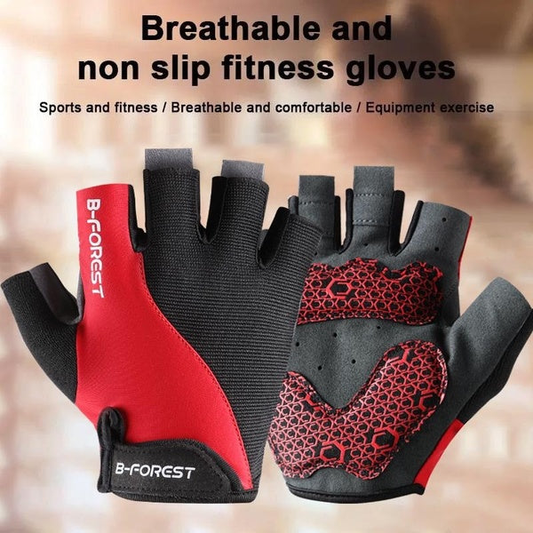 1 Pair Cycling Gloves Breathable Bicycle Gloves, Gel Pads Mountain Bike Gloves, Non-Slip Road Biking Gloves for Workout Sports