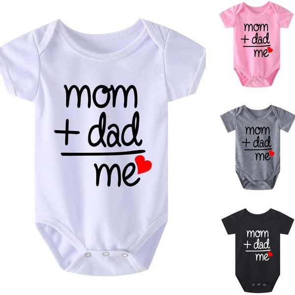 2023 Newborn Baby Boy Girl Jumpsuit Romper Mom Dad Me Letter Print Cotton Romper Bodysuits Toddler Infant Clothes Outfits 0-24M