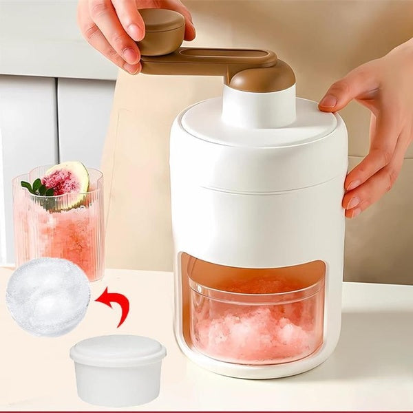 Portable Hand Ice Crusher Manual Ice Shaver with Ice Mold Cafe Bar Kitchen Tools Household Snow Cone Maker Ice Shaver Machine