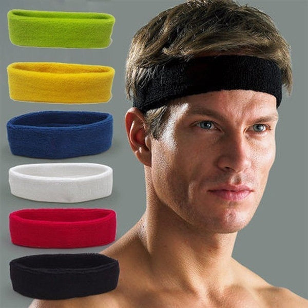 14 couleurs coton femmes hommes sport sweat bandeau bandeau yoga gym étirer bande de cheveux bande sueur bandes