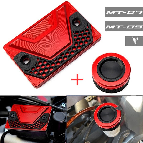 For Yamaha MT 07 MT09 FZ07 FZ09 TRACER MT 10 MT07 Motorcycle Rear and Front Brake Fluid Reservoir Cap CNC Aluminum Fluid Tank Cover