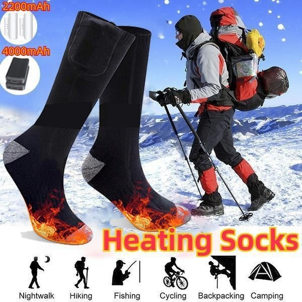 Chaussettes chauffantes d'hiver chaussettes chauffantes électriques chauffe-pieds de botte chauffe-pieds chauffant rechargeable par USB artefact chau