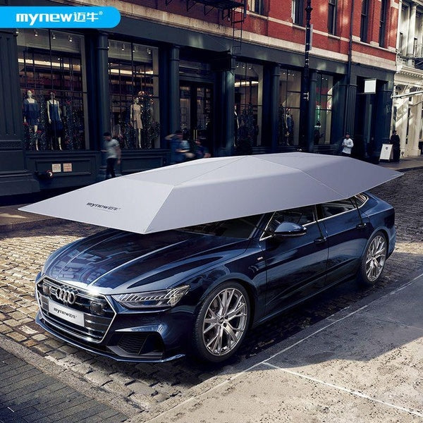 Automatic car sunshade moving canopy roof sunblock thermal insulation umbrella automatic car coat car cover against hail