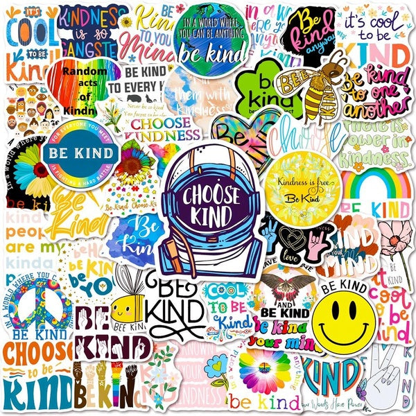 10PCS-50PCS Be Kind Stickers Friendliness Psychology Graffiti Stickers for DIY Luggage Laptop Skateboard Motorcycle Bicycle Stickers