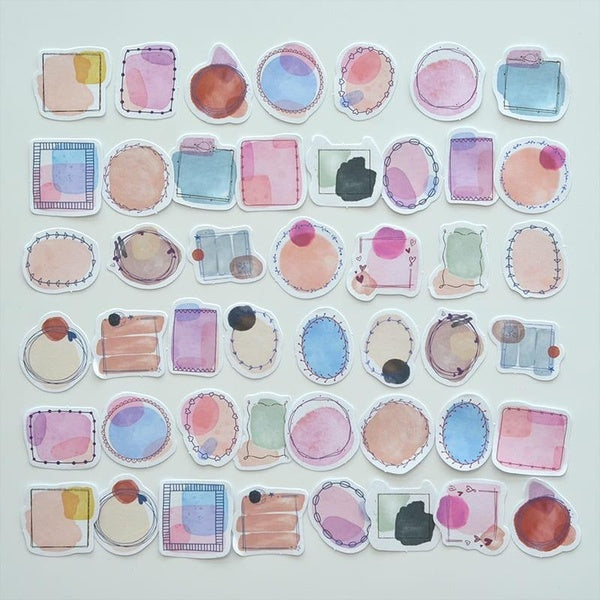 46 Pcs Sealing Sticker Colors Bubble Stickers Scrapbooking Label Diary Decor