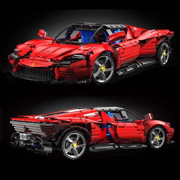 New 1:10 MOC 2438pcs Super Racing Sport Car Model Building Block Brick Educational Assembly Toy Children Boy Gift