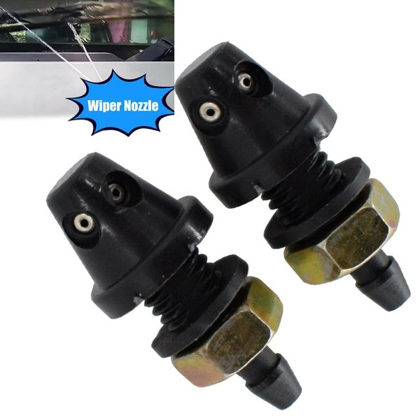 2 Pcs-Set Car Universal Front Windscreen Water Washer Nozzle Jet Windshield Sprayer Sprinkler Water Outlet Auto Accessories